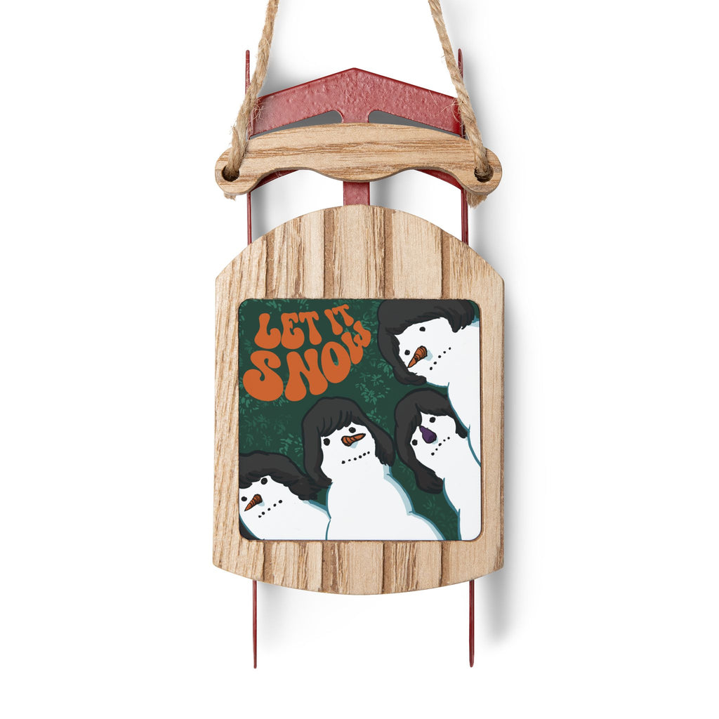 Let it Snow Sled Ornaments