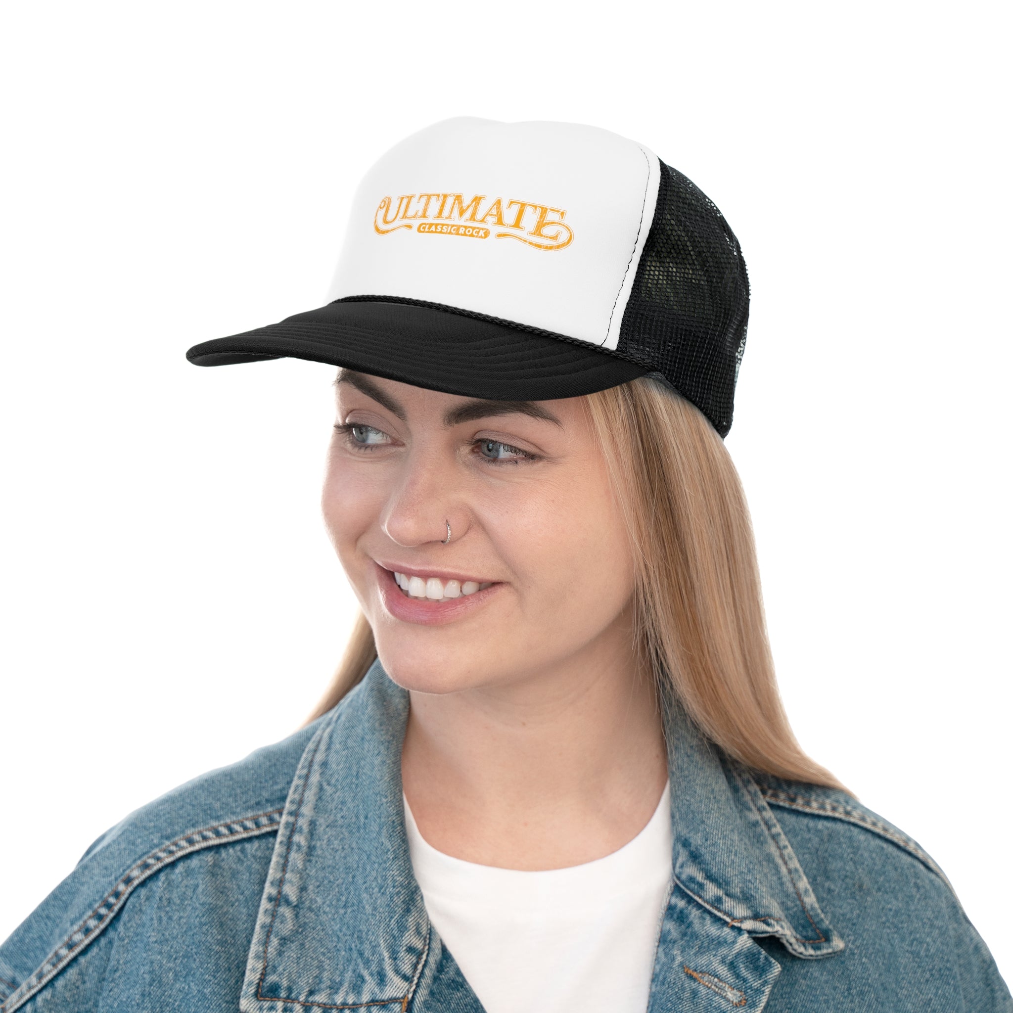 Ultimate Classic Rock Archive Trucker Hat (Yellow Distressed)