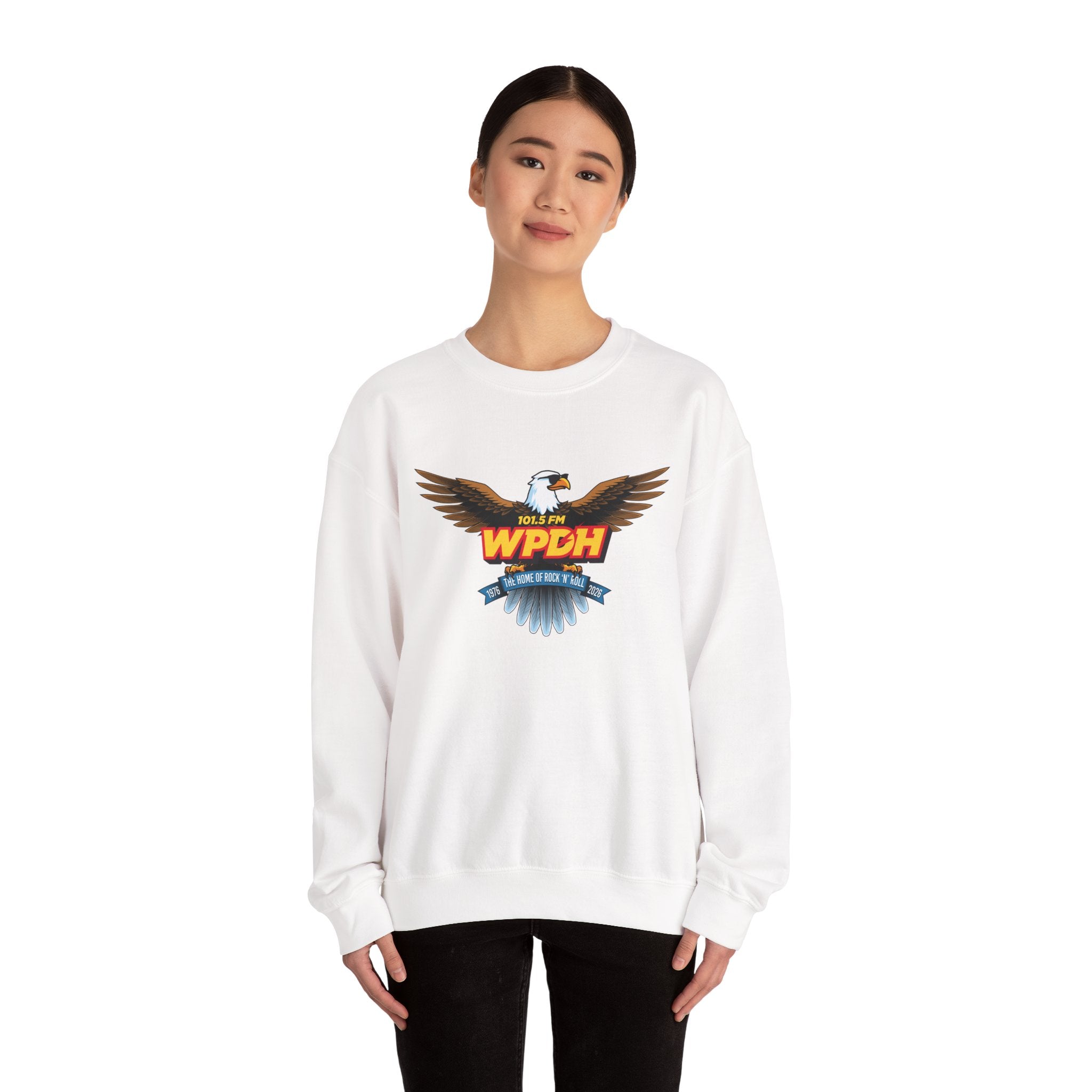WPDH 50th Anniversary Logo Unisex Heavy Blend™ Crewneck Sweatshirt