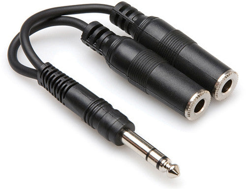 Hosa Y Cable 1/4 in Trs to Dual 1/4 in Trsf - Hosa YPP-118 Cable 1/4 in TRS to Dual 1/4 in TRSF