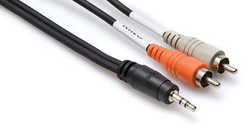 Hosa Stereo Breakout 3.5 Mm Trs to Dual Rca 15 Ft - Hosa CMR-215 Stereo Breakout 3.5 MM TRS to Dual RCA 15 Ft