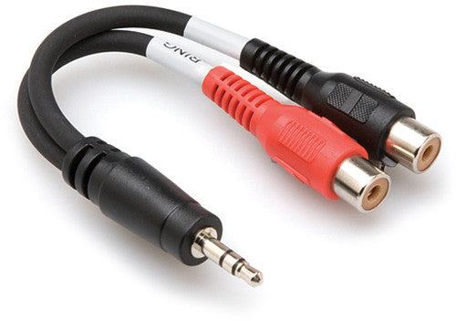 Hosa Stereo Breakout 3.5 Mm Trs to Dual Rcaf - Hosa YRA-154 Stereo Breakout 3.5 MM TRS to Dual Rcaf