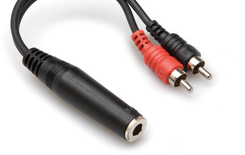 Hosa Stereo Breakout 1/4 in Trsf to Dual Rca - Hosa YPR-257 Stereo Breakout 1/4 in TRSF to Dual RCA