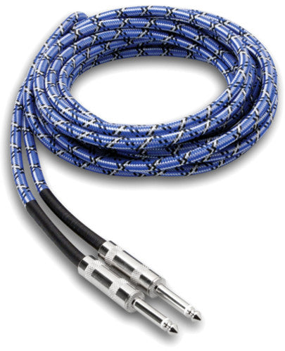 Hosa Cloth Guitar Cable Straight to Same 18Ft - Hosa 3GT-18C1 Cloth Guitar Cable Straight to Same 18FT