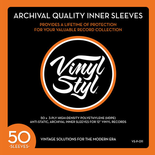 Vinyl Styl Vsp011 12in in Slv Archive Quality 50Ct - Vinyl Styl® VS-P-011 12 Inch Archival Inner Record Sleeves - HDPE - 50 Count