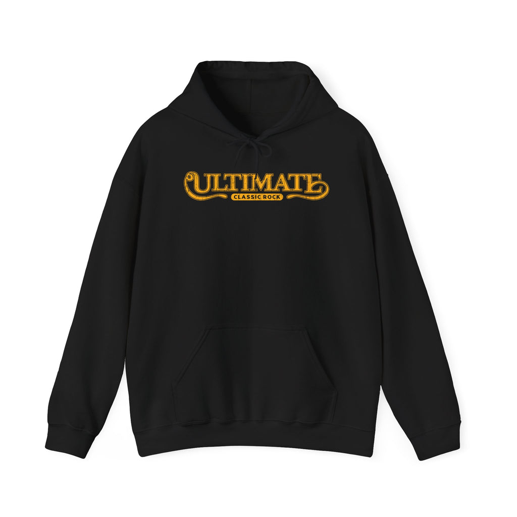 Ultimate Classic Rock Archive Logo Hoodie (Yellow Distressed)