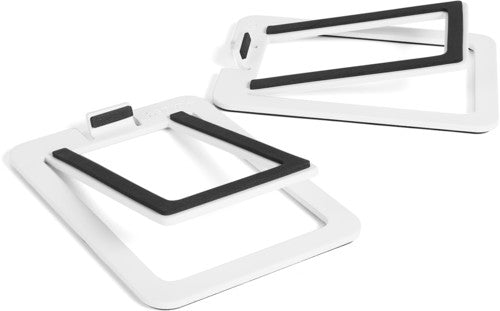 Kanto S2W Desktop Speaker Stand White - Kanto S2W Desktop Speaker Stands - 2 Pack - Vertical Tilt - Steel (White)