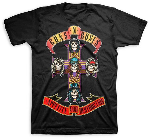 Guns N' Roses - Appetite For Destruction Jumbo Logo T-Shirt - Black