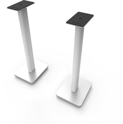 Kanto Sp26Plw Bookshelf Speaker Floor Stands White - Kanto SP26PLW 26 Inch Bookshelf Speaker Stand - Low Profile - 2 Pack (White)