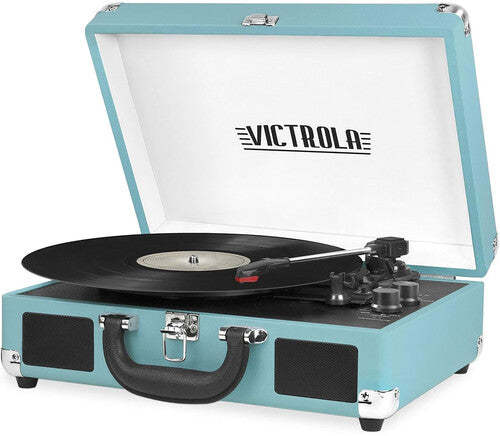 Victrola Vsc550Bttq Bt Suitcase Turntable Turqse - Victrola VSC-550BT-TQ Journey Bluetooth Suitcase Turntable 3 Speed (Turquoise)