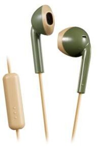 Jvc Haf19Mgc Vintage Earbuds Ipx2 Mic Remote Green - JVC HAF19MGC Vintage Earbuds IPX2 Sweat Proof Includes Mic & Remote (Green)