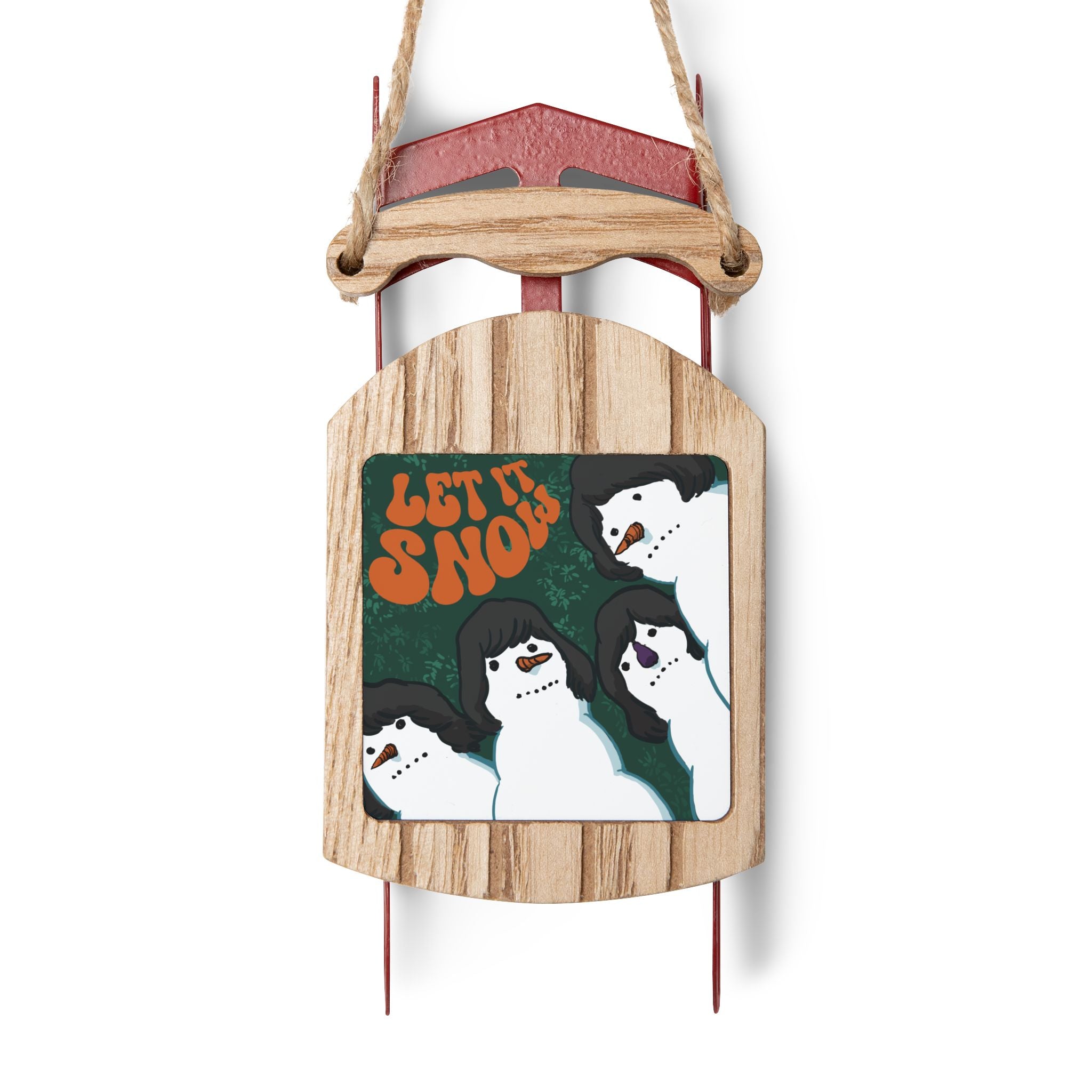 Let it Snow Sled Ornaments