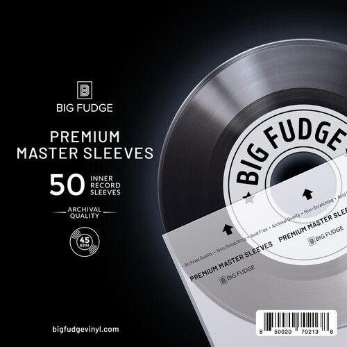 Big Fudge Bfpis7X50Us 7in Prem Mstr Is 50 Pk Clear - Big Fudge BFPIS7x50US 7 Inch 45RPM Vinyl Record Premium Master Inner Sleeves  50 Pack Clear