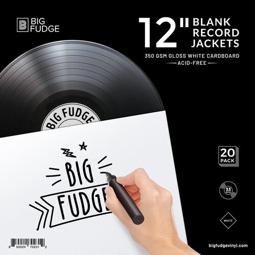 Big Fudge - Big Fudge Bfrj-w-12x20us 12in Blank Jackets 20p Wh
