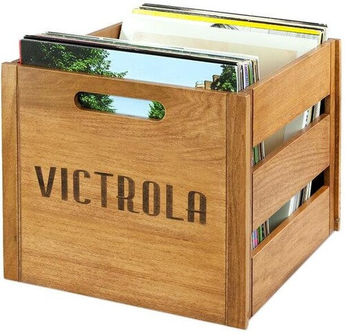 Victrola Va20 Record Crate Holds 50 LP Records - Victrola VA-20 Record Crate - Holds 50 LP Vinyl Records (Natural Wood)