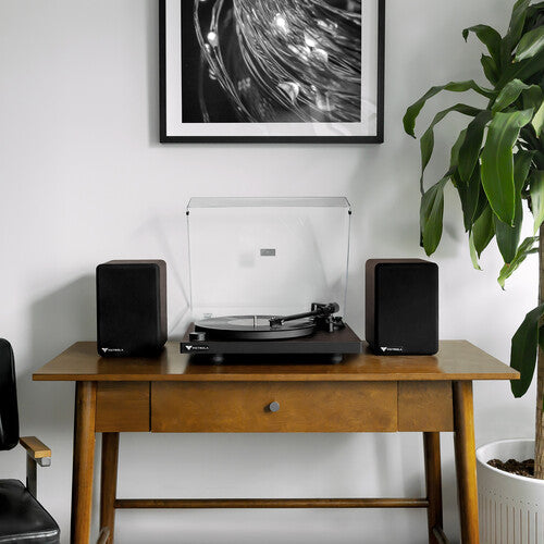 Victrola VTTS-1-ESP Premiere T1 Bluetooth Wireless Record Player with Bookshelf Monitors