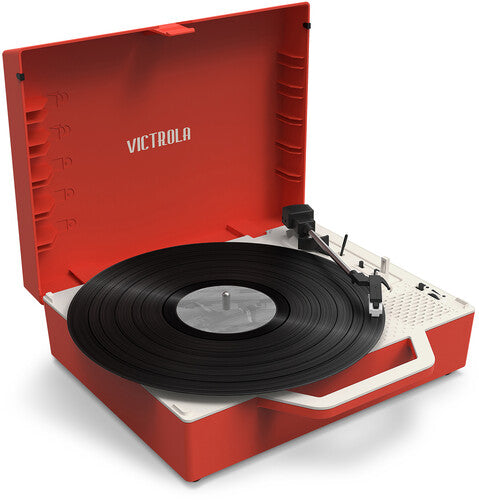 Victrola Vsc725Sbpor Respin Sstnble Prtbl Tt Red - Victrola VSC-725SB-POR Re-Spin Sustainable Suitcase Record Player - Red