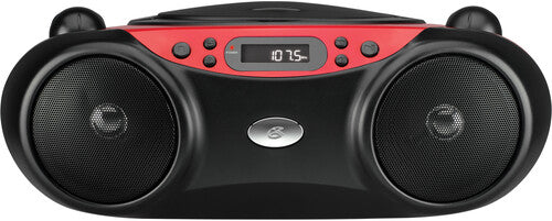 Gpx BC232R Sporty Classic Bmbx CD Radio Red/Blk - GPX BC232R Sporty Classic Boombox CD AM/FM Radio (Red/Black)