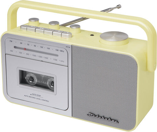 Studebaker Sb2130Cs Cassette Player/Rec Am/Fm Crm - Studebaker SB2130CS Portable Cassette Player/Recorder with AM/FM Radio (Cream)