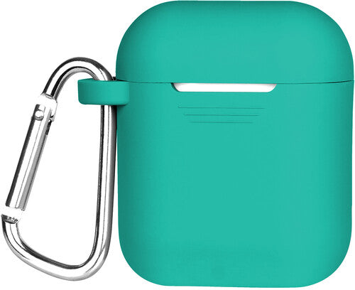 Airpods Case Teal - GEMS -Airpods Teal Silicone Soft Case with Caribiner by GEMS