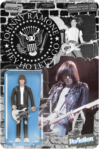Johnny Ramone Reaction Figures - (White Shirt) - Super7 - Johnny Ramone - Reaction Figures - Johnny Ramone (White Shirt)