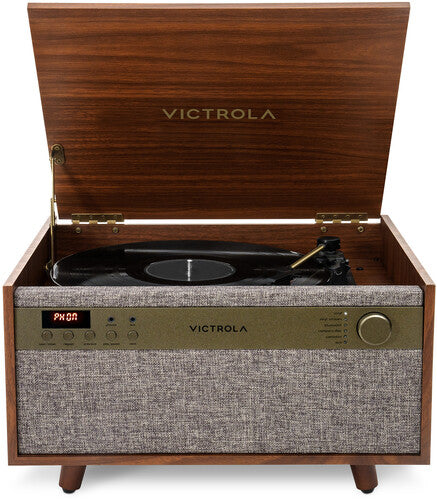Victrola VTA-820SB-WLN Century Bluetooth 6-in-1 Music Center Walnut