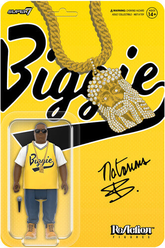 Notorious B.I.G. Figures Wave 04 - Yellow Jersey - Super7 - Notorious B.I.G. - ReAction Figures Wv4 - Notorious B.I.G. (Yellow Jersey)