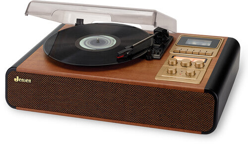 Jensen Jta385 Retro Turntable/Cass/Radio Brown - Jensen JTA-385 Retro Turntable/Cassette\Radio Entertaiment Center (Brown)