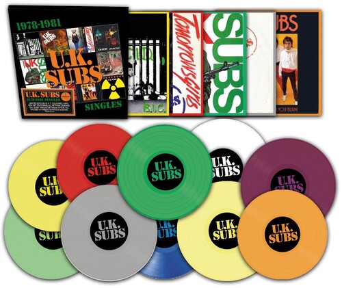 UK Subs - 1978-1981 Singles - Boxset With 10x Colored Vinyl 7-Inch Singles