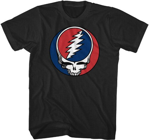 Grateful Dead - Steal Your Face Logo T-Shirt - Black - Adult Shirt