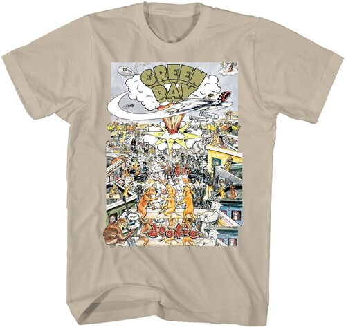 Green Day - Dookie Color Scene T-Shirt - Tan - Adult Shirt