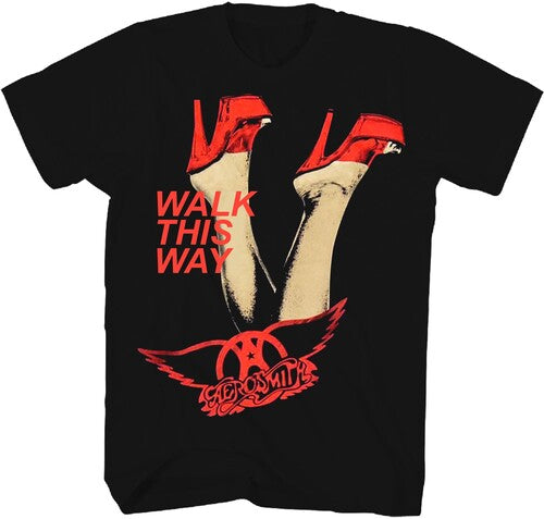 Aerosmith - Walk This Way T-Shirt - Black - Adult Shirt