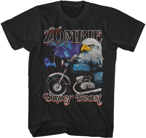 Rob Zombie - Super Beast Bike T-Shirt - Black - Adult Shirt