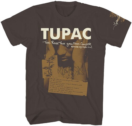 Tupac - Poetry - Brown - Adult Shirt