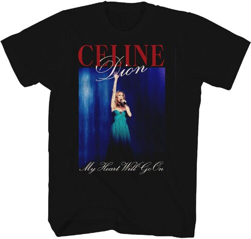 Celine Dion - My Heart Will Go On T-Shirt - Black - Adult Shirt