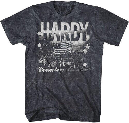 Jack Hardy - Country as Hell T-Shirt - Black Mineral Wash - Adult Shirt