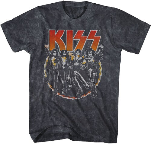 Kiss - Buzz T-Shirt - Black Mineral Wash - Adult Shirt