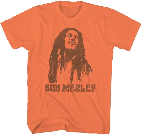 Bob Marley - Photo T-Shirt - Orange - Adult Shirt