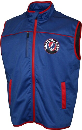 Grateful Dead - Steal Your Face - Deluxe Zip Front Vest - - Outerwear