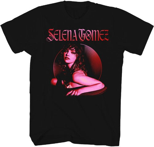 Selena Gomez - Photo Circle Frame T-Shirt - Black - Adult Shirt