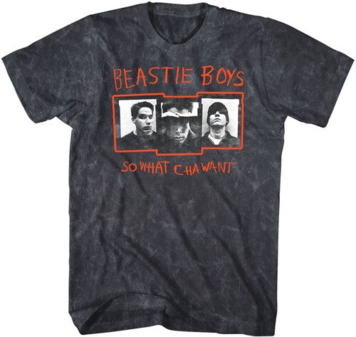 Beastie Boys - So What Cha Want T-Shirt - Black Mineral Wash - Adult Shirt