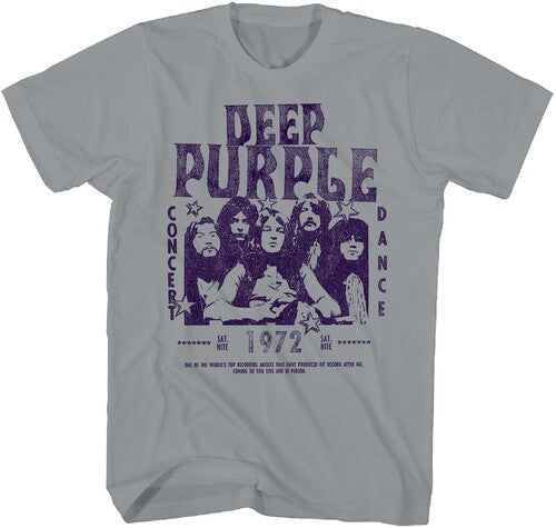 Deep Purple - Concert Dance 1972 T-Shirt - Gray - Adult Shirt