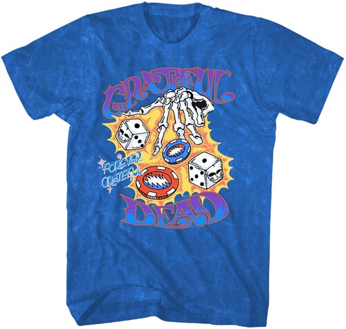 Grateful Dead - Las Vegas Sphere Dice & Chips T-Shirt - Blue Mineral Wash - Adult Shirt