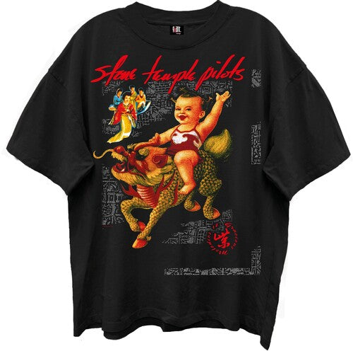 Stone Temple Pilots - Purple Album Cover - Giant Vintage T-Shirt - Black - Adult Shirt