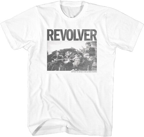 Beatles - Revolver Band Photo T-Shirt - White - Adult Shirt