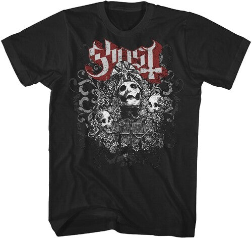 Ghost - Papa Skull Faces T-Shirt - Black - Adult Shirt