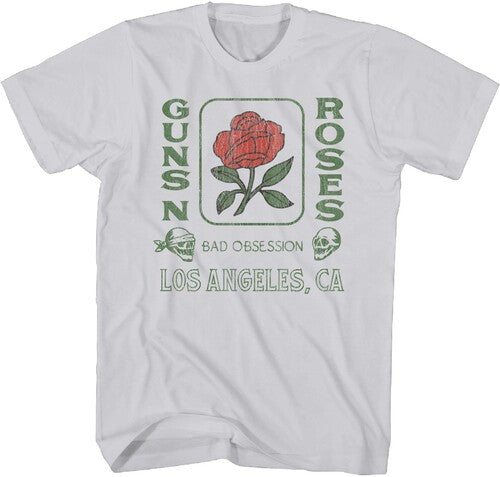 Guns N' Roses - Bad Obssession T-Shirt - Gray - Adult Shirt