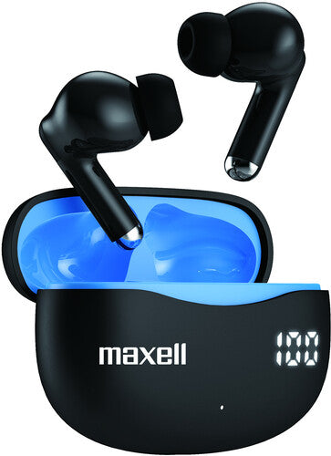 Maxell Ancblu Bass 13 Bt Earbuds Anc Tw Black - Maxell ANC-BLU Bass 13 Bluetooth Earbuds Active Noise Cancelling - True Wireless (Black)