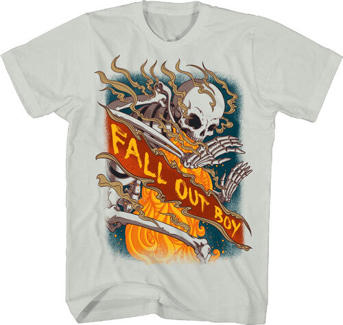 Fall Out Boy - Skeleton T-Shirt - Ice Grey - Adult Shirt