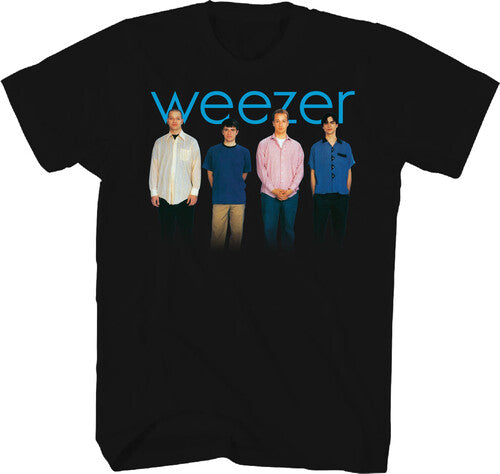 Weezer - Blue Album Cover T-Shirt - Black - Adult Shirt